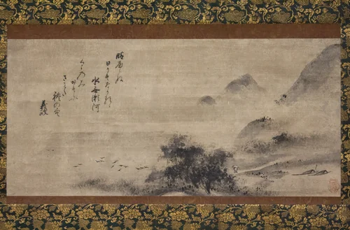 Rainy Landscape by Sōami, painting, 1600-1699