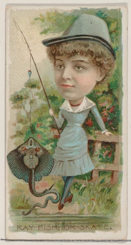 Ray Fish, or Skate, from the series Fishers and Fish (N74) for Duke brand cigarettes by Knapp & Company, print, 1888