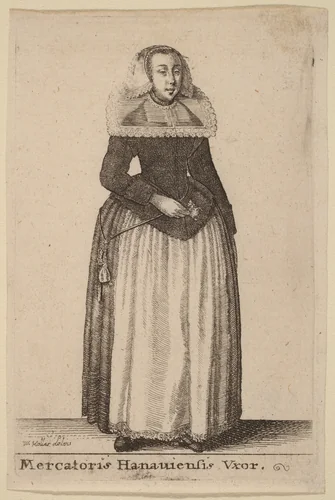 Mercantoris Hanauiensis Vxor by Wenceslaus Hollar, print, 1644-1650