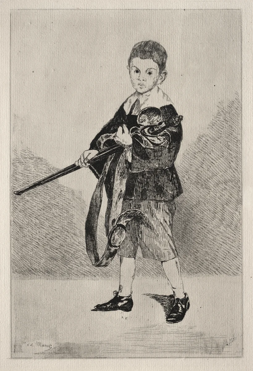 The Boy with a Sword by Edouard Manet, print, 1861-1862