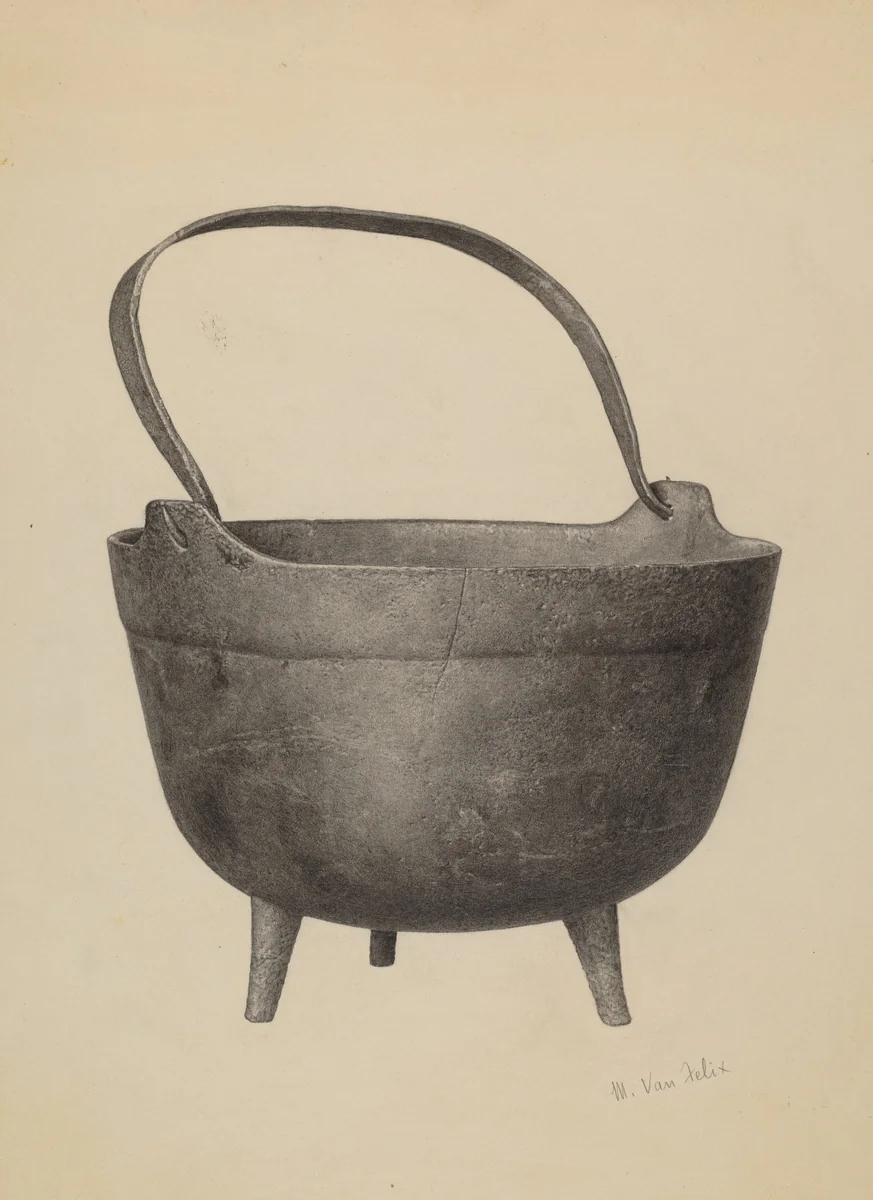Kettle by Maurice Van Felix, index of american design, 1940