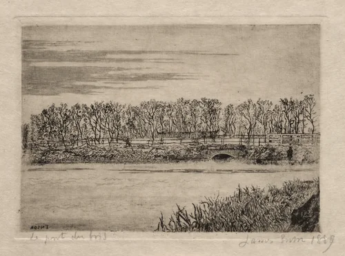 The Wood Bridge, Ostend by James Ensor, print, 1889