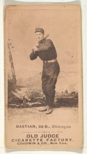 Bastian, 2nd Base, Chicago, from the Old Judge series (N172) for Old Judge Cigarettes by Goodwin & Company, photograph, 1888