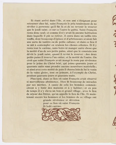 Tailpiece (page 52) from Les Petites Fleurs de St. François (The Little Flowers of St. Francis) by Émile Bernard, illustrated book, 1928