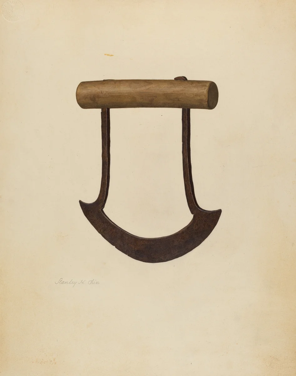 Chopping Knife by Stanley Chin, index of american design, 1941