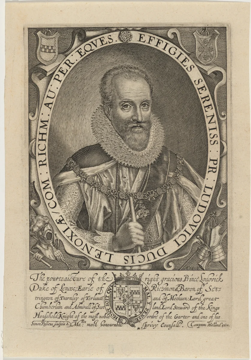 Ludovic Stuart, Duke of Lennox and Richmond by Simon van de Passe, print, 1595-1647