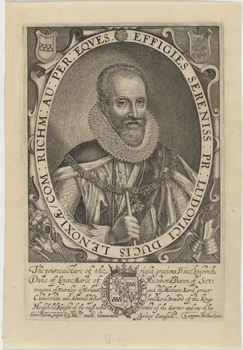 Ludovic Stuart, Duke of Lennox and Richmond by Simon van de Passe, print, 1595-1647