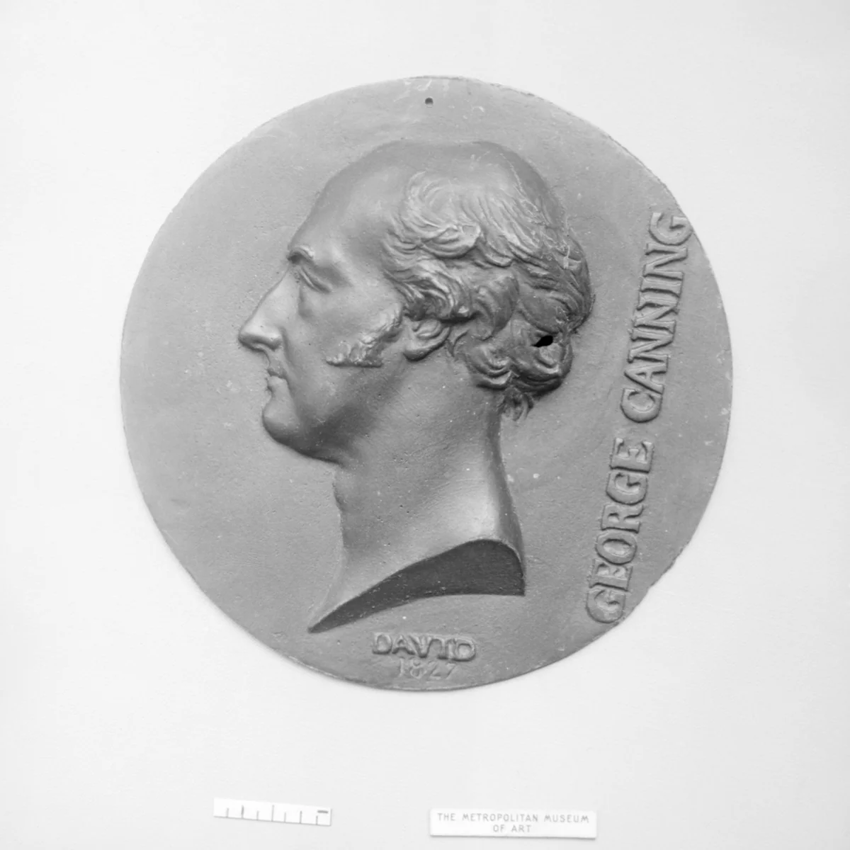 George Canning (1770–1827), British conservative statesman by Pierre-Jean David d'Angers, metalwork, 1827