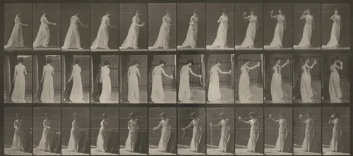 Plate Number 462. Pouring a libation on the ground and drinking from a goblet by Eadweard Muybridge, photograph, 1887
