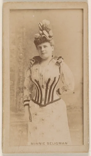 Minnie Seligman, from the Actresses series (N245) issued by Kinney Brothers to promote Sweet Caporal Cigarettes by Kinney Brothers Tobacco Company, photograph, 1890