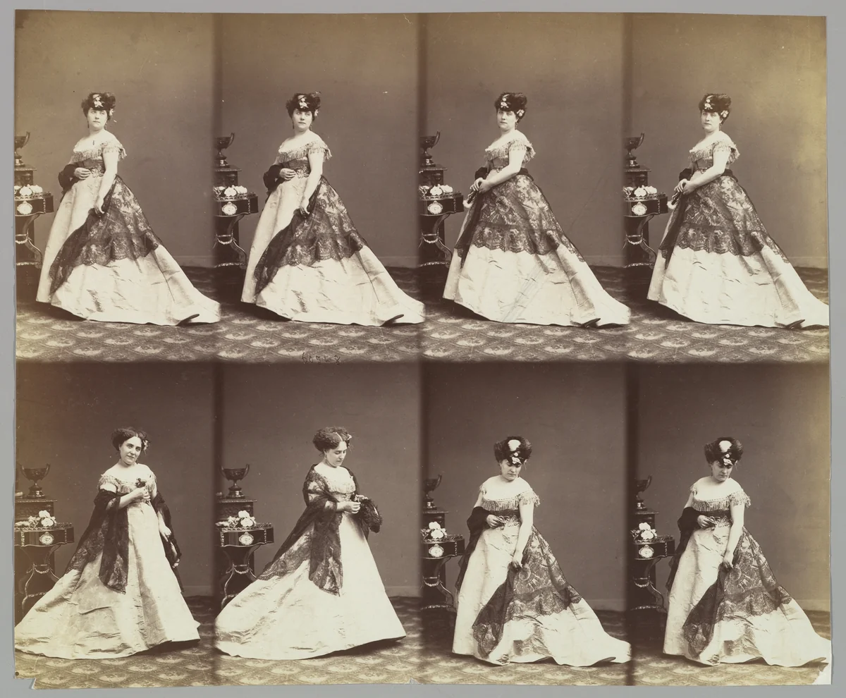 Louise Abigdon by André Adolphe-Eugène Disdéri, photograph, 1866