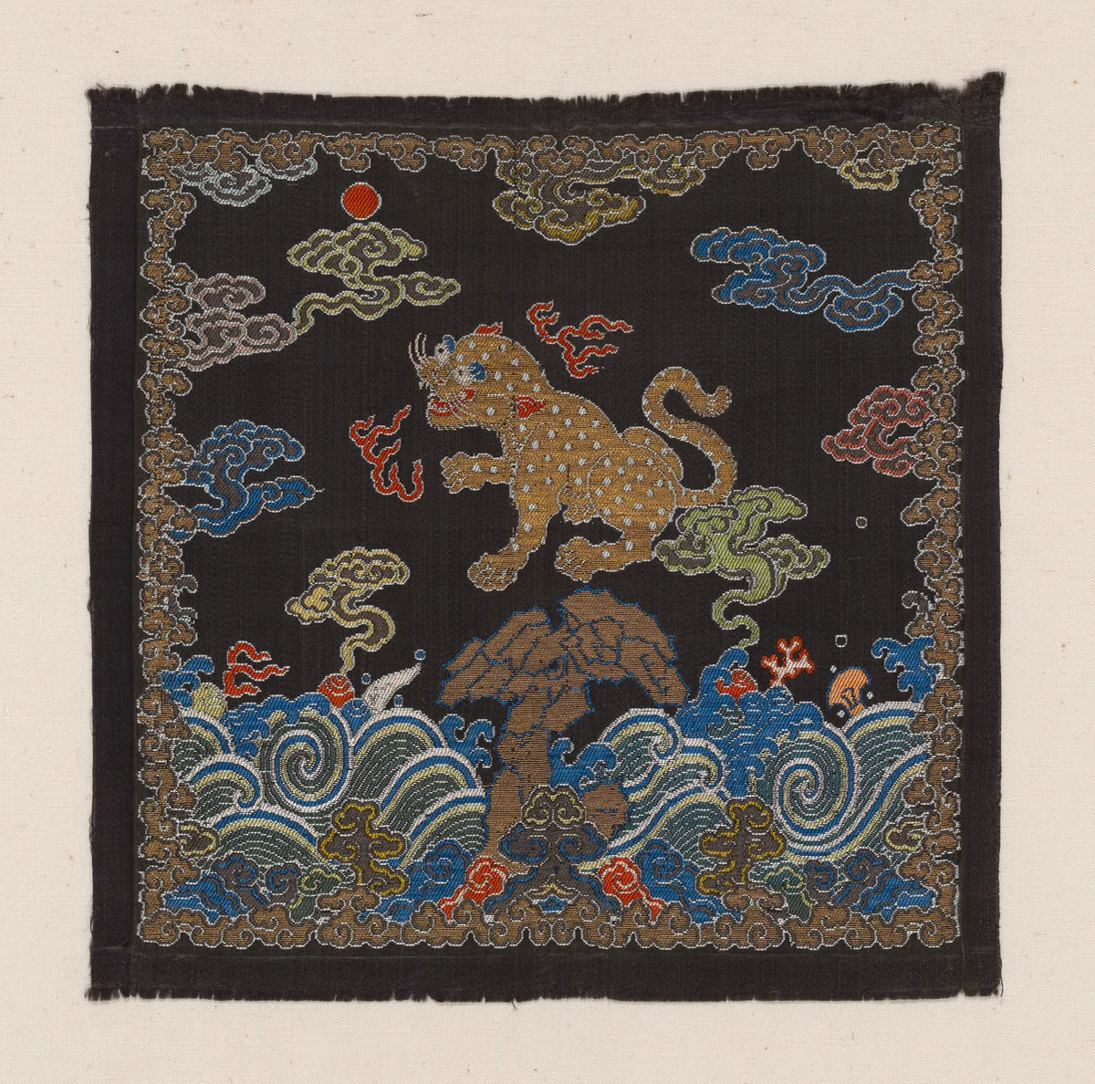 Buzi (Court Rank Badge) by Manchu China, textile, 1775-1800