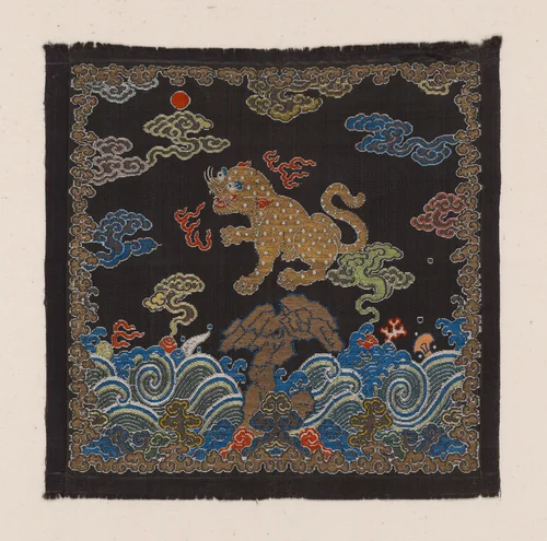 Buzi (Court Rank Badge) by Manchu China, textile, 1775-1800