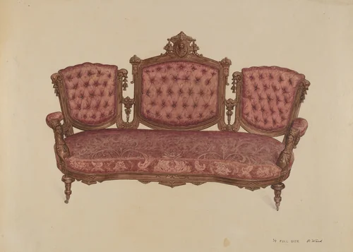 Sofa by Paul Ward, index of american design, 1936