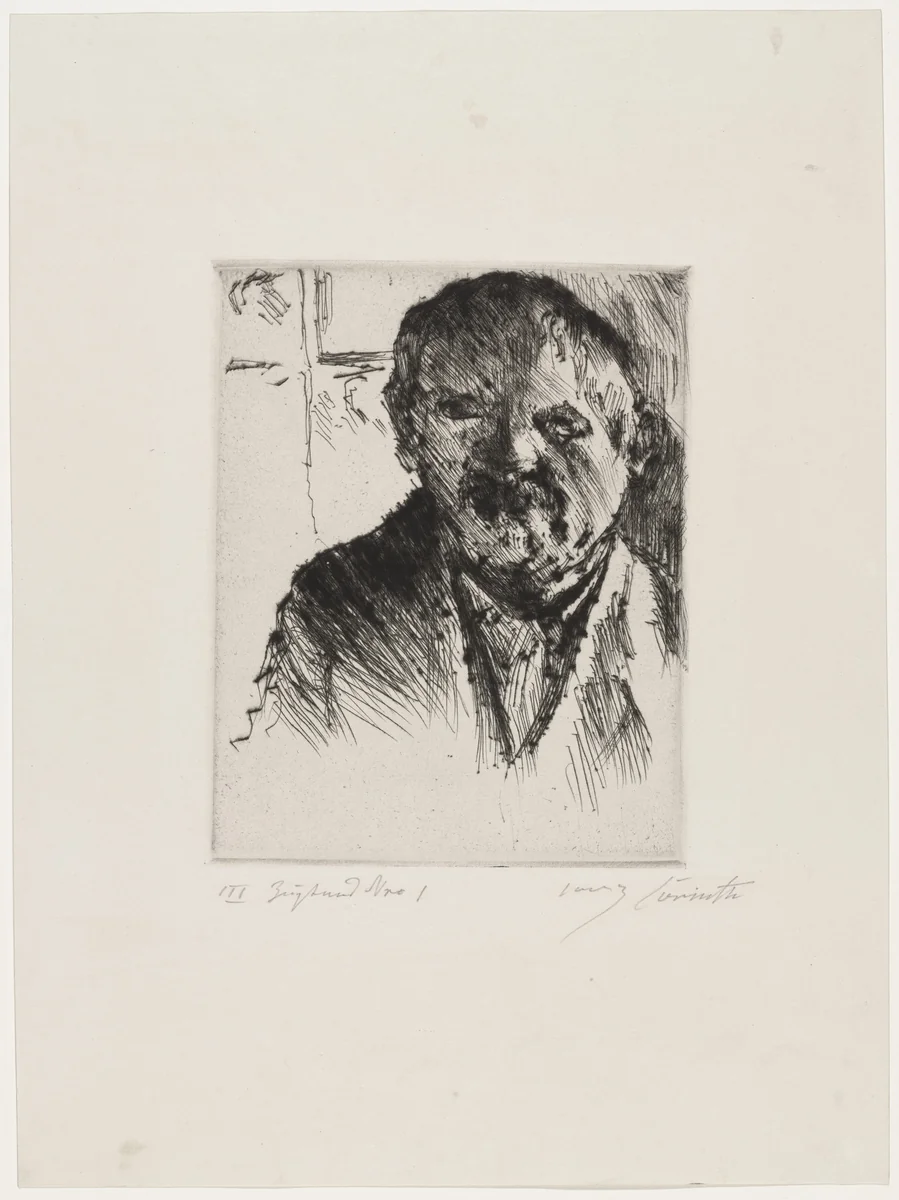 Self-Portrait, Bust by Lovis Corinth, print, 1923