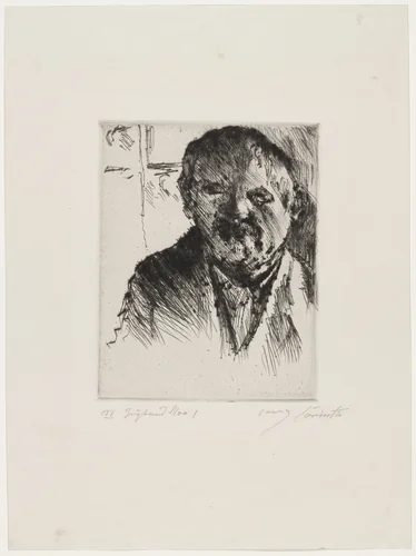 Self-Portrait, Bust by Lovis Corinth, print, 1923