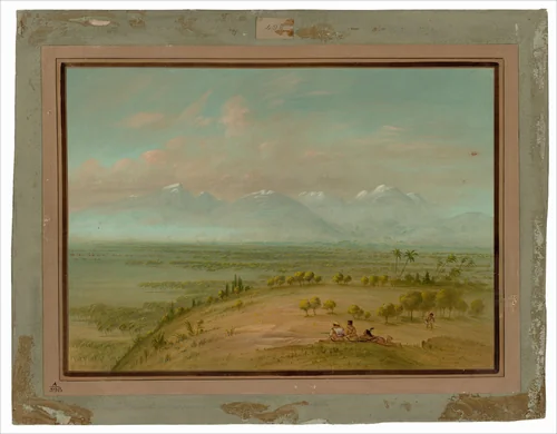 View of the Pampa del Sacramento by George Catlin, painting, 1854-1869