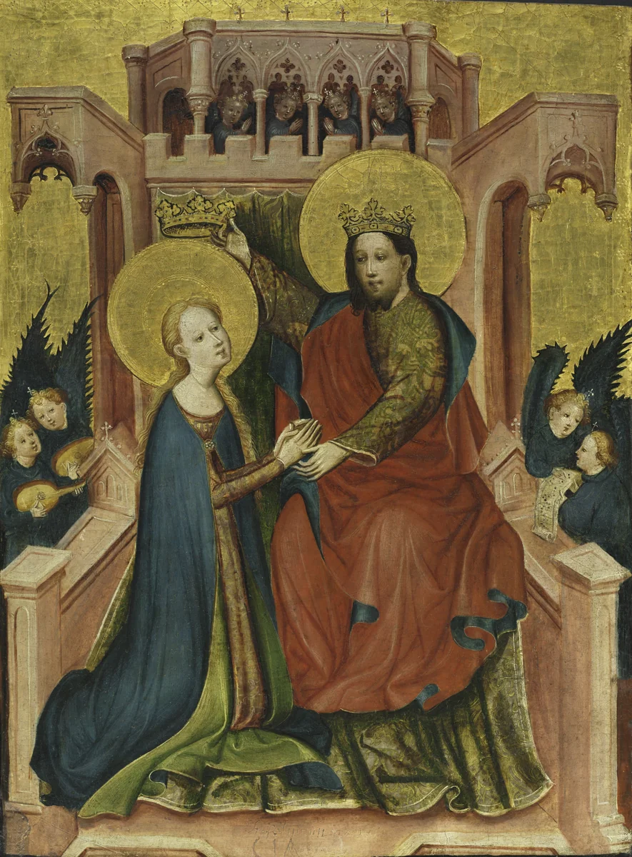 Coronation of the Virgin by Master of the Fröndenberg Altarpiece, painting, 1405-1415