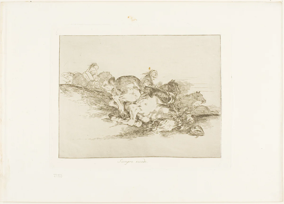 It Always Happens, plate eight from The Disasters of War by Francisco José de Goya, print, 1814-1820
