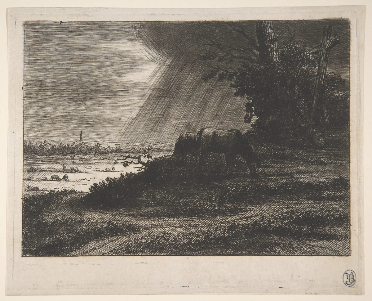 Landscape with Storm by Dominique Vivant Denon, print, 1760-1825