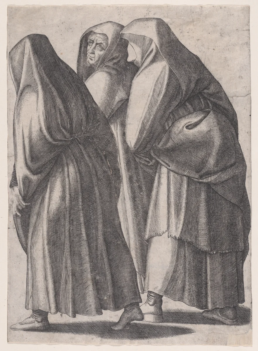 The Three Holy Women Going to the Sepulchre by Agostino Veneziano, print, 1514-1536