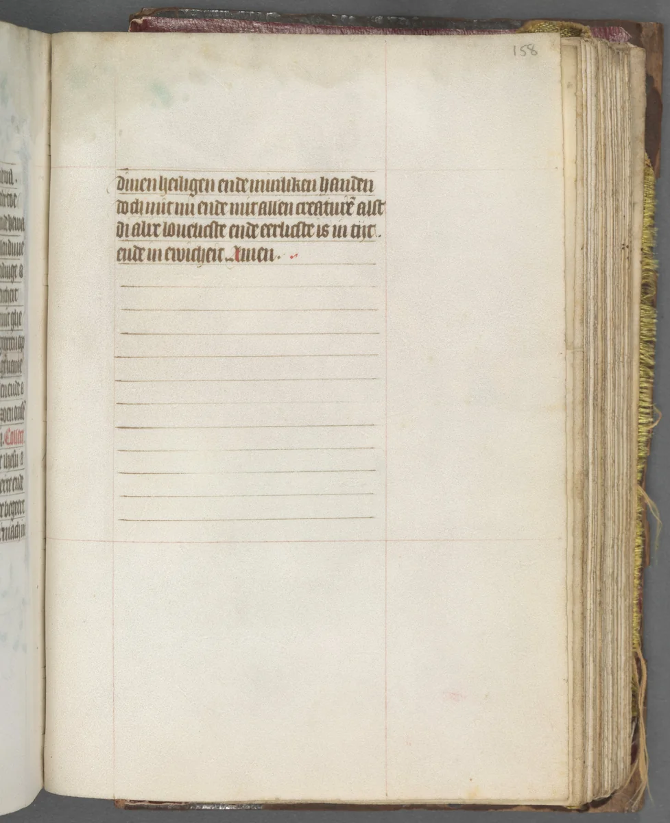 Book of Hours (Use of Utrecht): fol. 158r, Text by Master of Gijsbrecht van Brederode, book, 1460-1465