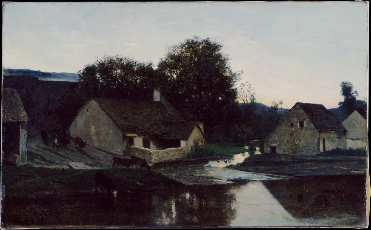 The Hamlet of Optevoz by Charles-François Daubigny, painting, 1849-1857