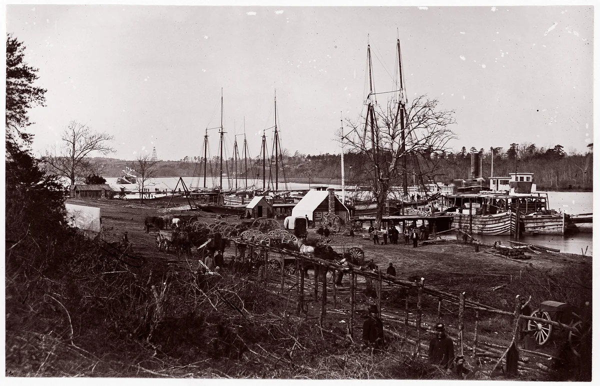 Obstructions in James River near Drewry's Bluff by William Frank Browne, photograph, 1861-1865