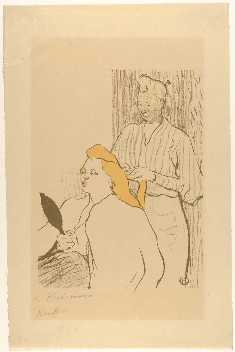 The Coiffure (Playbill for the Théâtre Libre) by Henri de Toulouse-Lautrec, print, 1893
