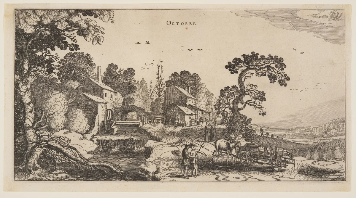 October, from The Twelve Months of the Year by Jan van de Velde II, print, 1616