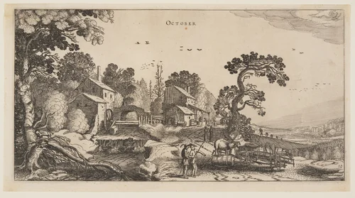 October, from The Twelve Months of the Year by Jan van de Velde II, print, 1616