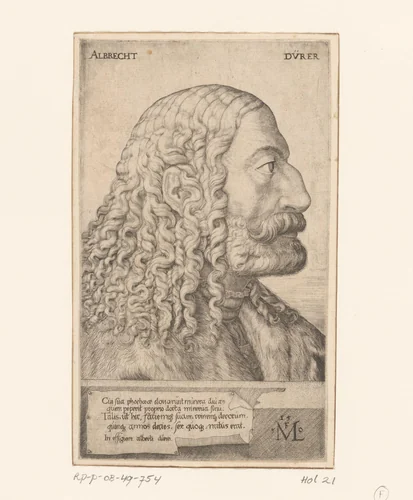 Portret van Albrecht Dürer by Unknown, print, 1550