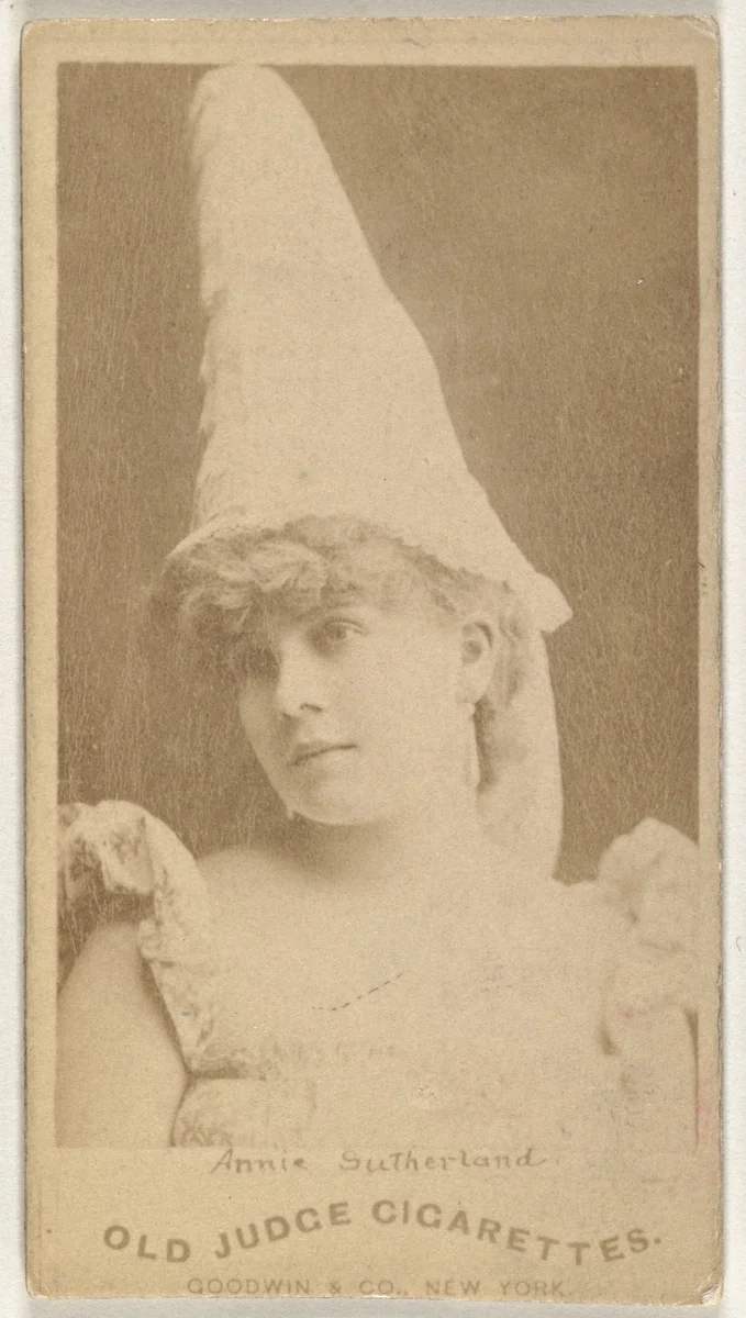 Annie Sutherland, from the Actors and Actresses series (N171) for Old Judge Cigarettes by Goodwin & Company, photograph, 1886-1890