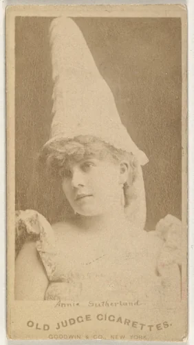 Annie Sutherland, from the Actors and Actresses series (N171) for Old Judge Cigarettes by Goodwin & Company, photograph, 1886-1890