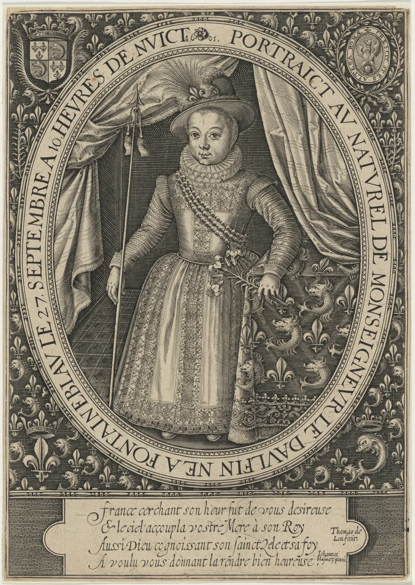 Louis XIII, King of France by Thomas de Leu, print, 1560-1620