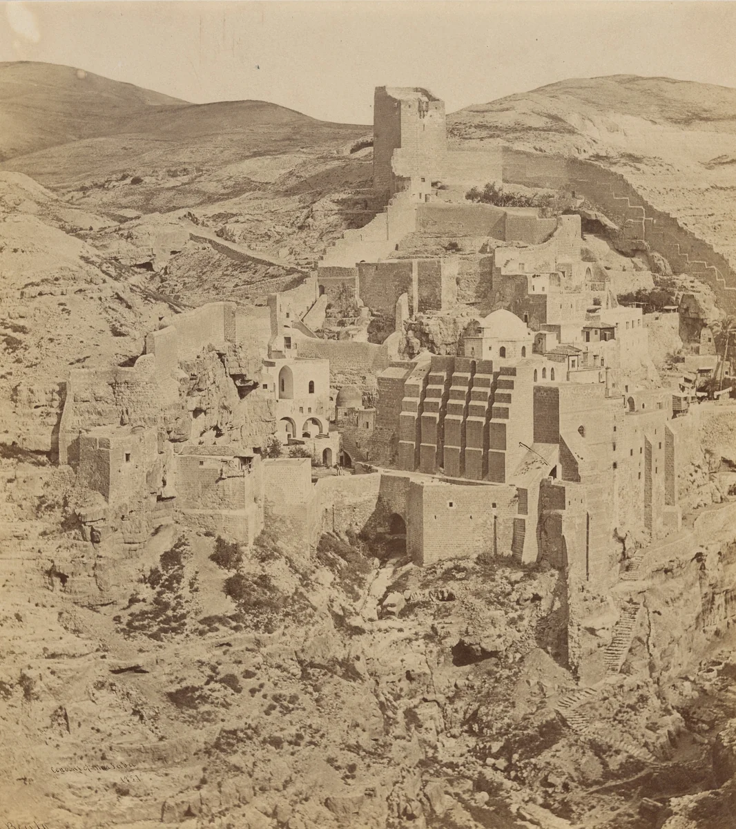 Convent of Mar Saba, Jerusalem by James Robertson; Felice Beato; Antonio Beato, photograph, 1857