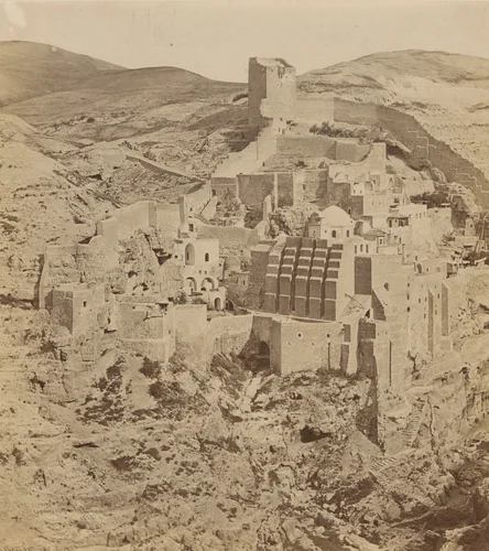 Convent of Mar Saba, Jerusalem by James Robertson; Felice Beato; Antonio Beato, photograph, 1857