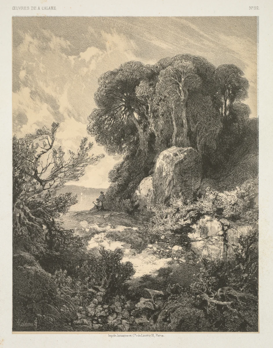 Oeuvres de A. Calame: No. 52 by Alexandre Calame, print, 1845-1865