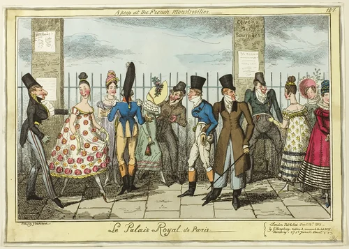 Le Palais Royal - de Paris by George Cruikshank, print, 1818