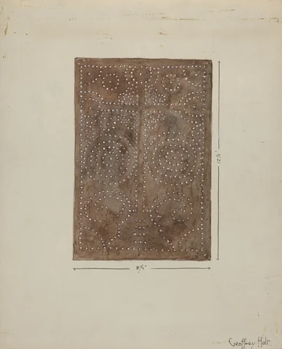 Pierced Metal Screen from Confessional by Geoffrey Holt, index of american design, 1936