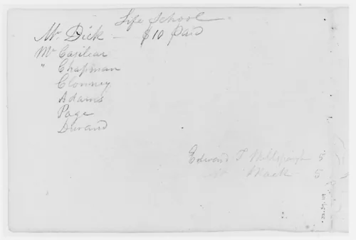 Accounts—"Life School" (from Sketchbook) by Asher Brown Durand, artwork, 1796-1886