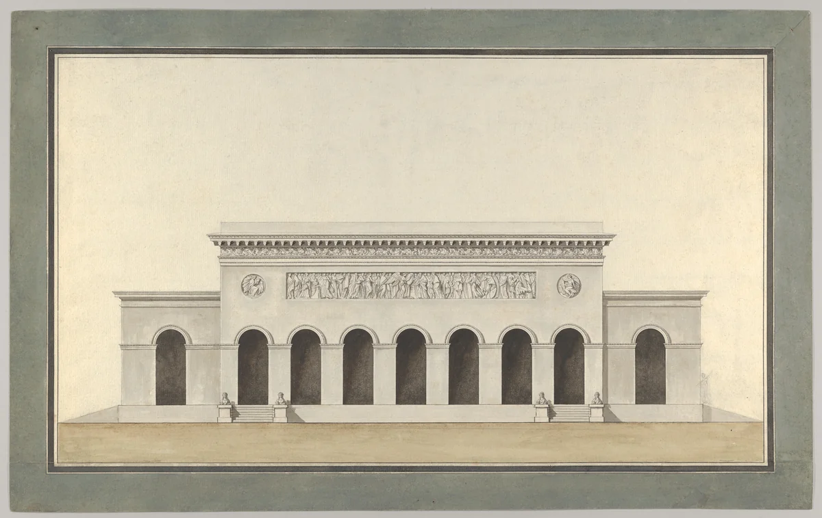 Project for a Public Monument by Alexandre Théodore Brongniart, drawing, 1750-1813