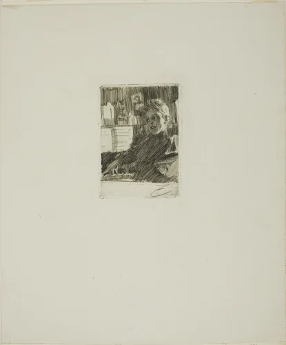 Young Norwegian at the Piano by Anders Zorn, print, 1891