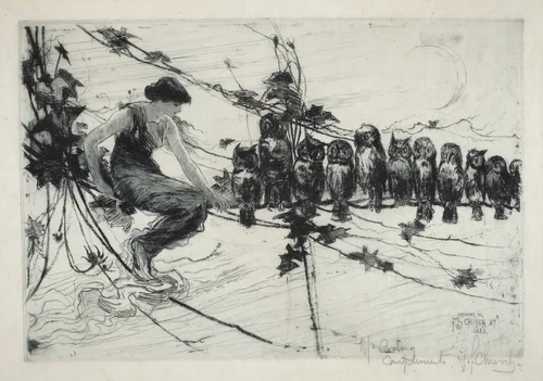 A Lesson in Wisdom by Frederic Stuart Church, print, 1883