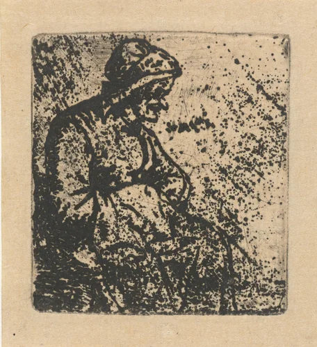 Buste van een onbekende oude vrouw by Christina Chalon, print, 1758-1808