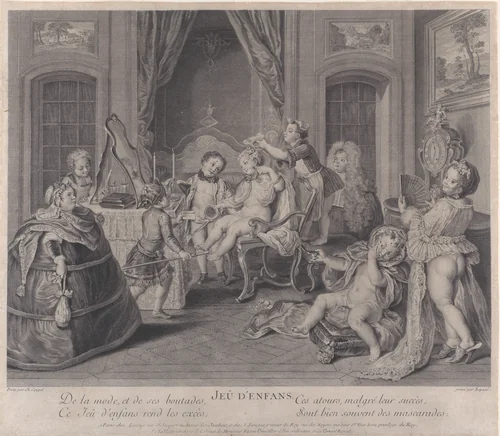 Children's Games (Jeux des Enfants) by Bernard Lepicié, print, 1731