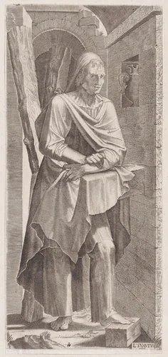 St. Andrew, from "Christ, the Twelve Apostles and St. Paul" by Lambert Suavius, print, 1525-1576