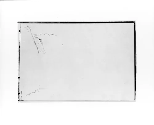 Outline Sketch of a Mountainside (from Sketchbook X) by William Trost Richards, artwork, 1885