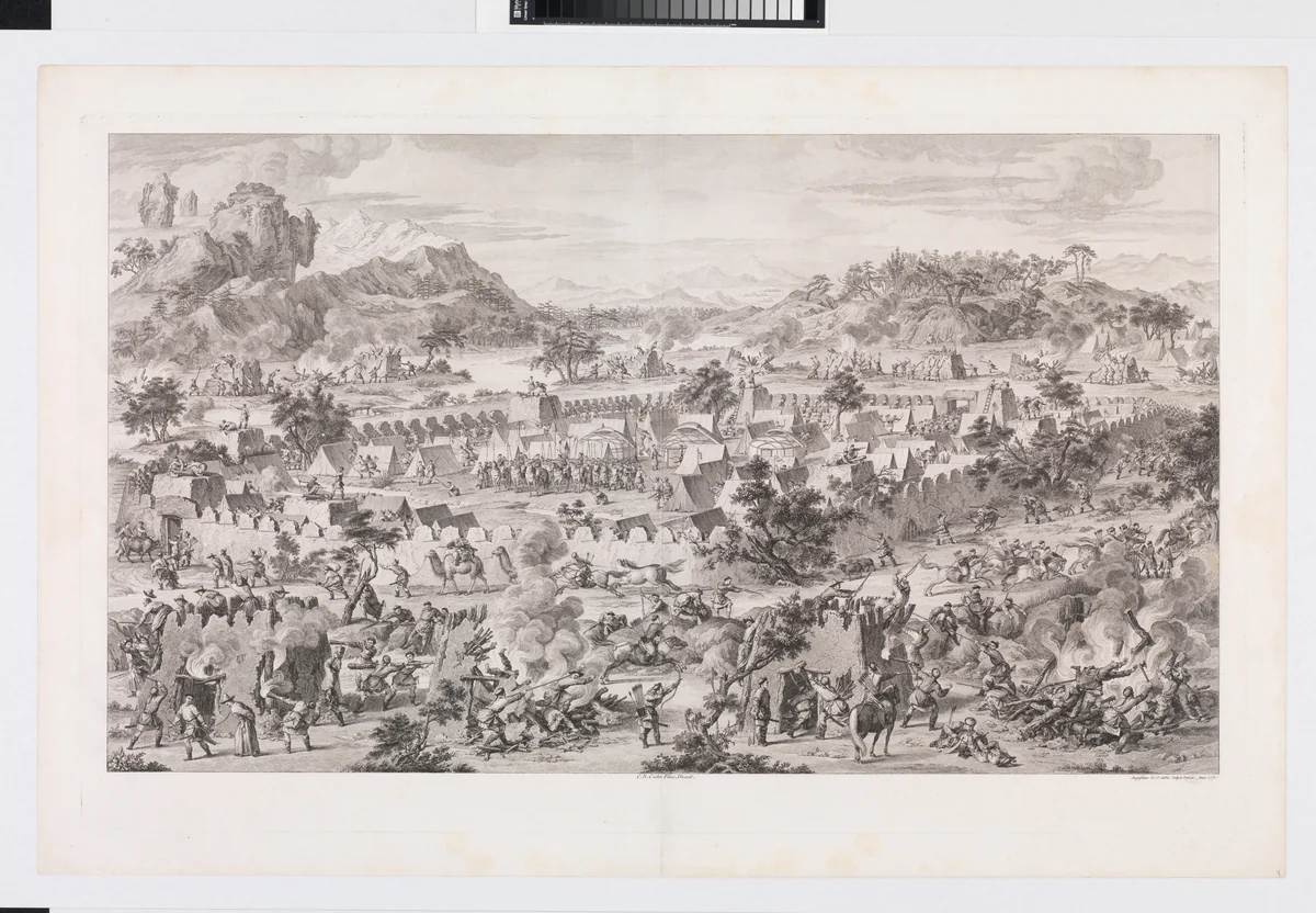 The Battle of Tonguzluq by Augustin de Saint-Aubin, print, 1773
