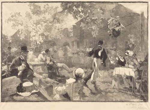 Au coq des bruyeres by Auguste Lepère; Daniel Vierge, print, 1888